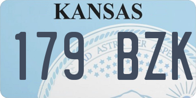 KS license plate 179BZK