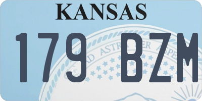 KS license plate 179BZM