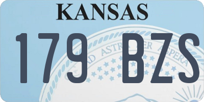 KS license plate 179BZS