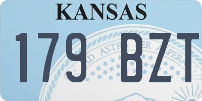 KS license plate 179BZT