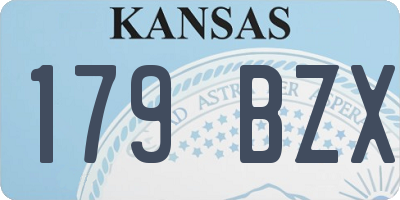 KS license plate 179BZX