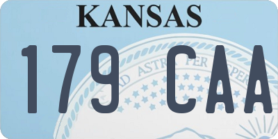 KS license plate 179CAA