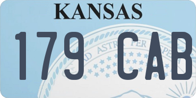 KS license plate 179CAB
