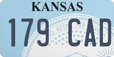 KS license plate 179CAD