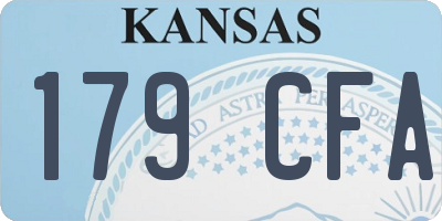 KS license plate 179CFA