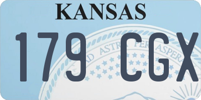 KS license plate 179CGX