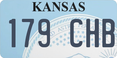 KS license plate 179CHB