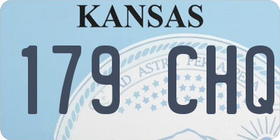 KS license plate 179CHQ