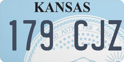 KS license plate 179CJZ