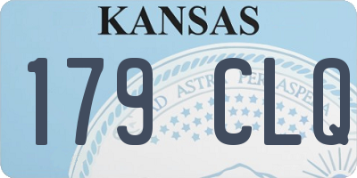 KS license plate 179CLQ