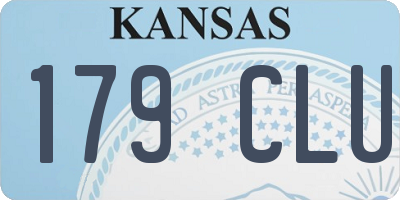 KS license plate 179CLU