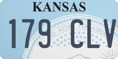 KS license plate 179CLV