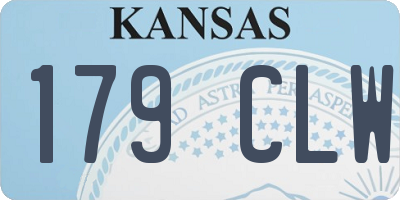 KS license plate 179CLW