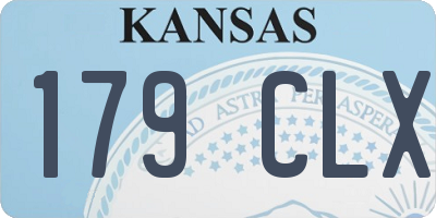 KS license plate 179CLX