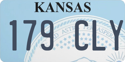 KS license plate 179CLY
