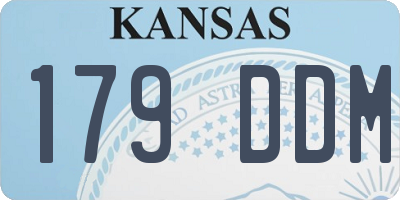 KS license plate 179DDM