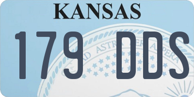 KS license plate 179DDS