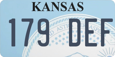 KS license plate 179DEF
