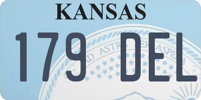 KS license plate 179DEL