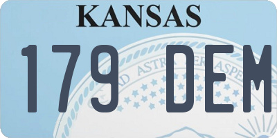 KS license plate 179DEM