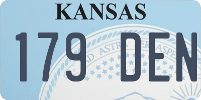 KS license plate 179DEN