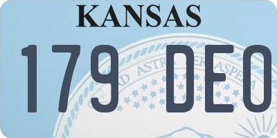 KS license plate 179DEO
