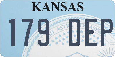 KS license plate 179DEP