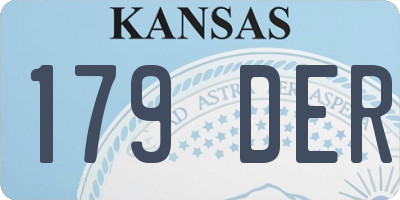 KS license plate 179DER