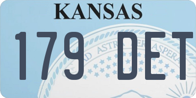 KS license plate 179DET