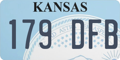 KS license plate 179DFB