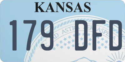 KS license plate 179DFD