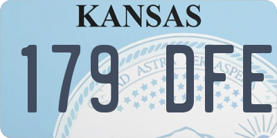 KS license plate 179DFE