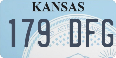 KS license plate 179DFG