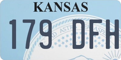 KS license plate 179DFH