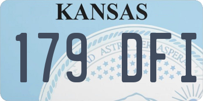 KS license plate 179DFI