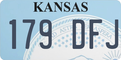 KS license plate 179DFJ