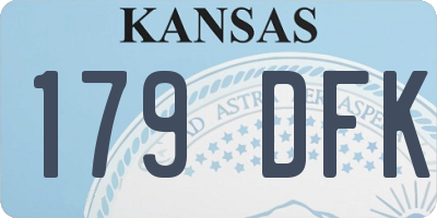 KS license plate 179DFK