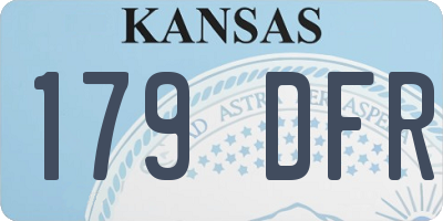 KS license plate 179DFR