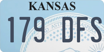 KS license plate 179DFS