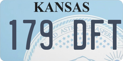 KS license plate 179DFT