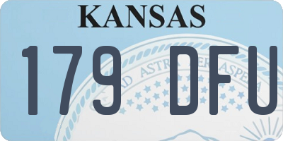 KS license plate 179DFU