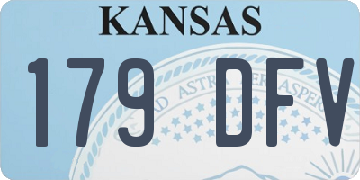 KS license plate 179DFV