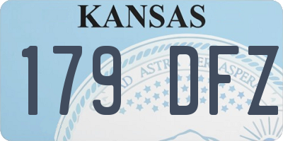 KS license plate 179DFZ