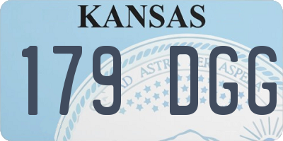 KS license plate 179DGG