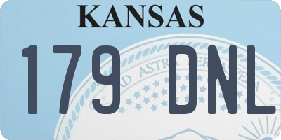 KS license plate 179DNL