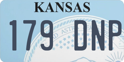 KS license plate 179DNP