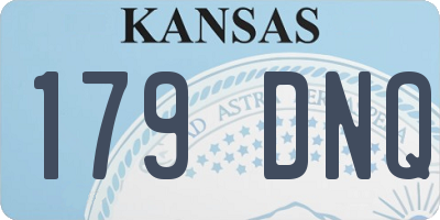 KS license plate 179DNQ