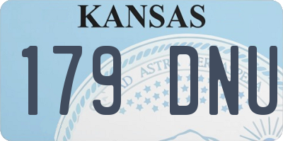 KS license plate 179DNU