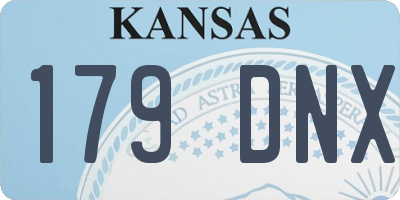 KS license plate 179DNX