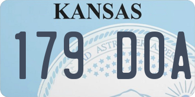 KS license plate 179DOA